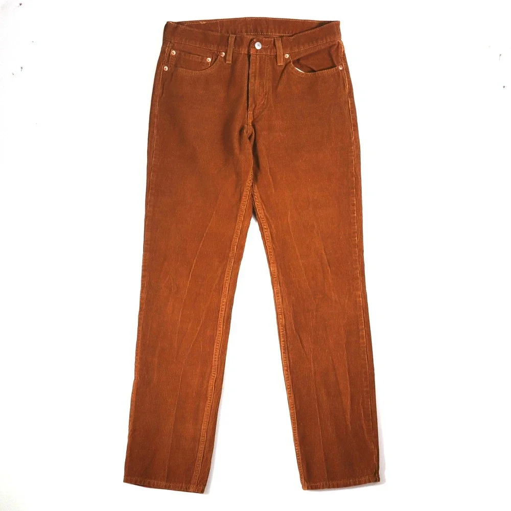 Levi's 511 Corduroy Pants Mens 31x32 Brown Slim Fit Stretch Casual Fall Wear